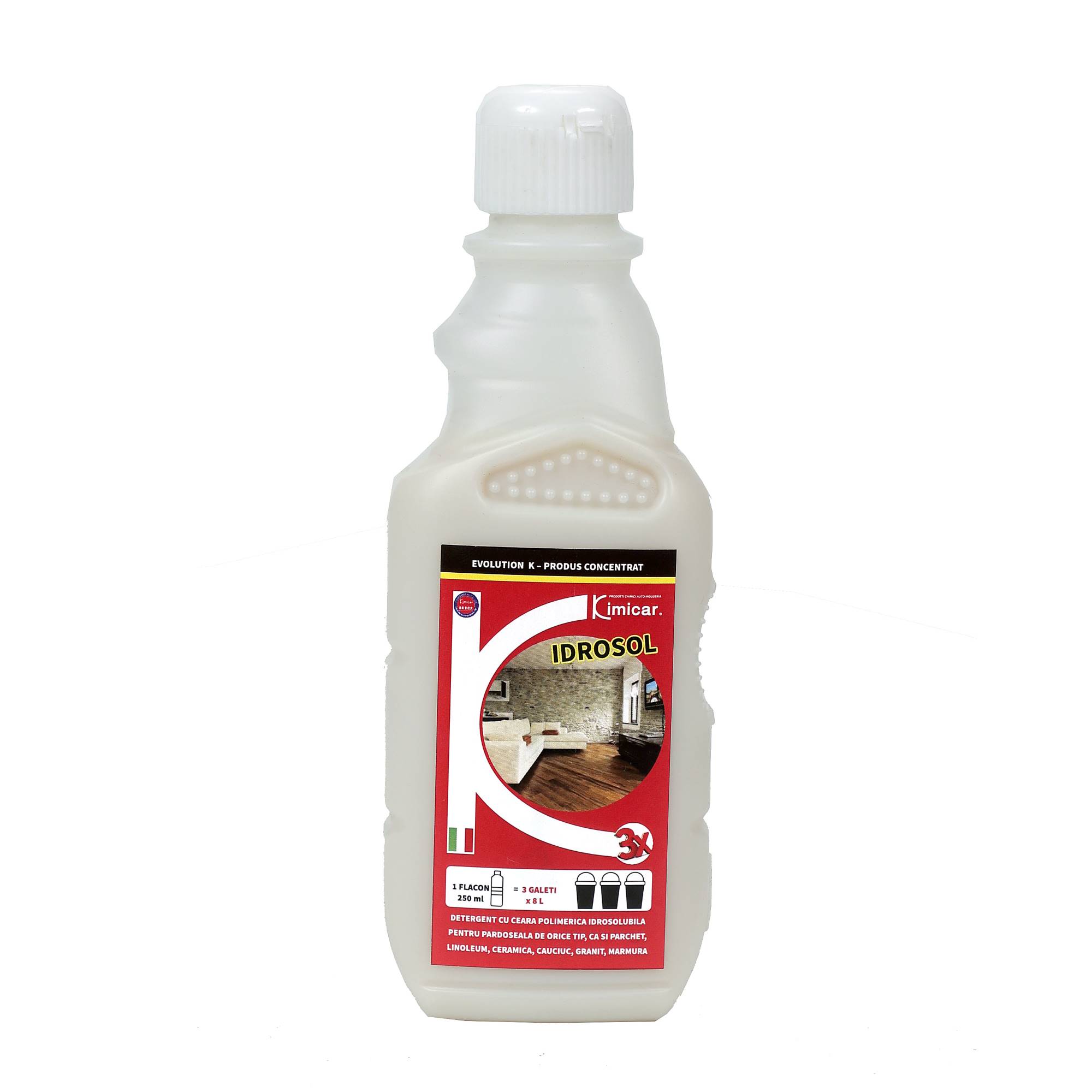 IDROSOL detergent cu ceara pentru parchet, linoleum, pardoseala de orice tip 250 ml