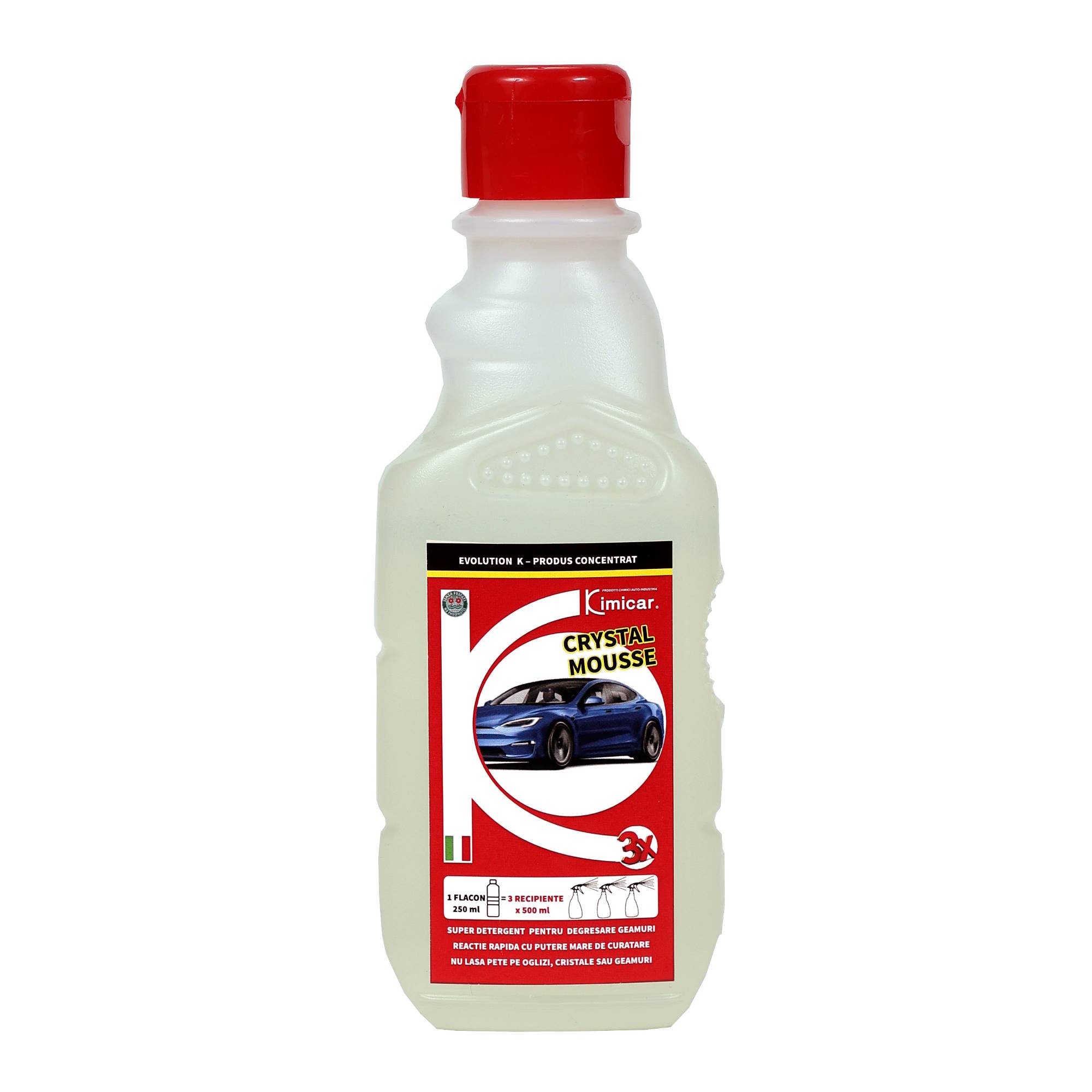 CRYSTAL MOUSSE detergent pentru curatare geamuri, oglinzi auto 250 ml