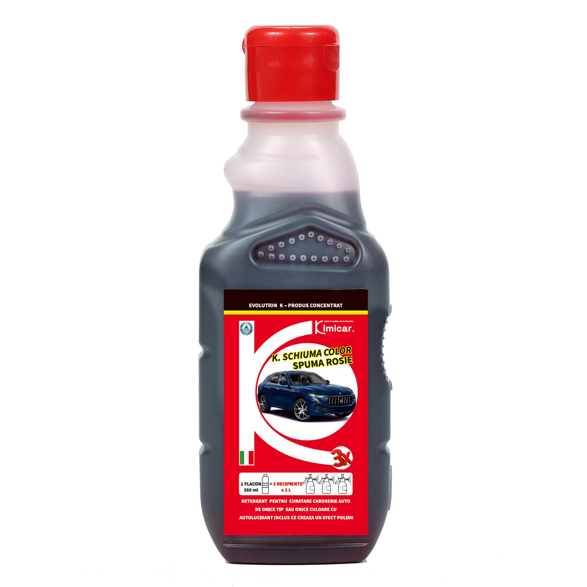 KILAV Color Rosso spuma activa rosie cu efect de polish pentru autoturisme 250 ml