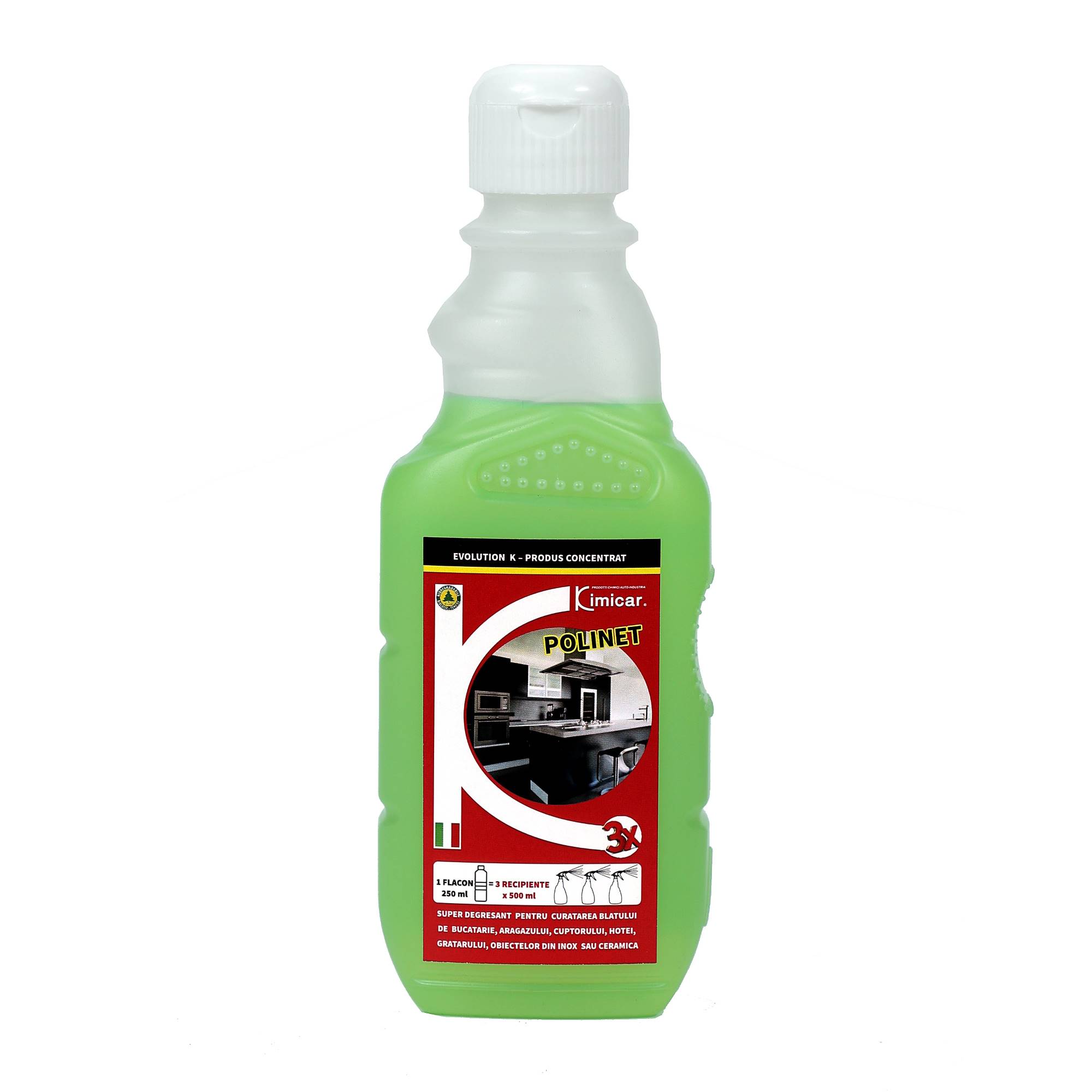 POLINET detergent pentru curatare blat de bucatarie, aragaz, cuptor, hota, gratar, rotisor 250 ml